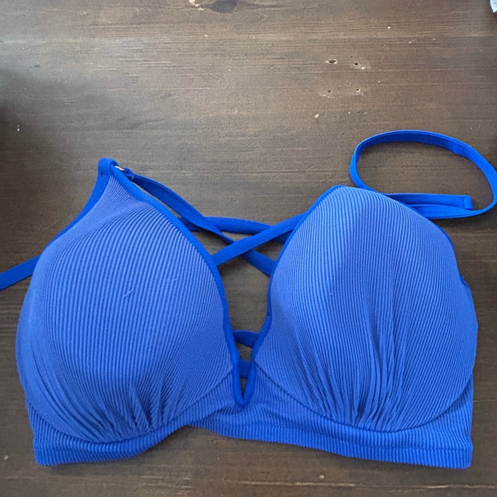 Shade & Shore Blue Bikini Top